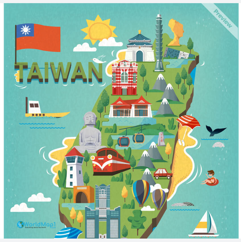 Taiwan Tourist Map